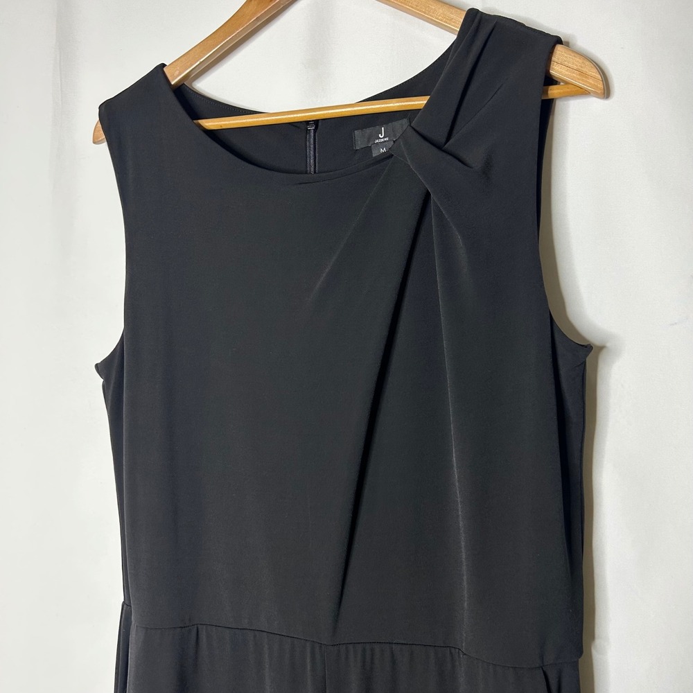J Jason Wu Jumpsuit Size M Black Sleeveless Wide Leg Pockets Comfy Stretchy - Picture 2 of 9